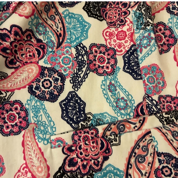 Paisley print blazer pink and turquoise - Picture 2 of 3